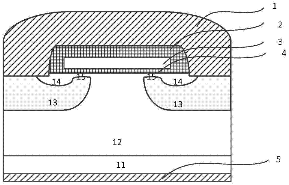 High threshold voltage power mos chip, device and method for increasing threshold voltage