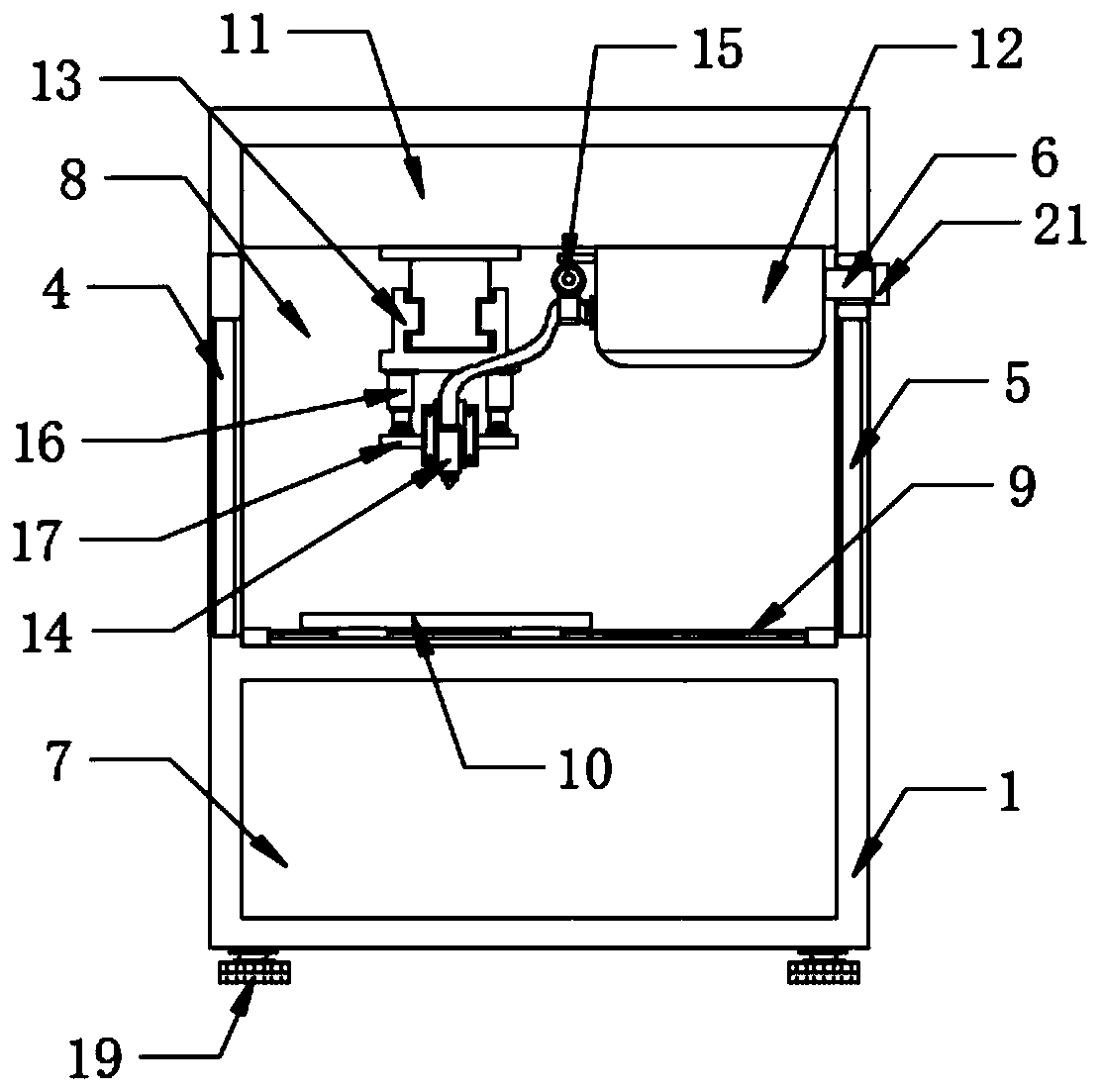 Rail-type movable glue dispensing machine