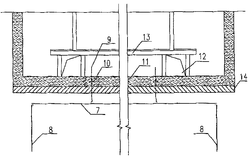 Construction method for underground grounded screen