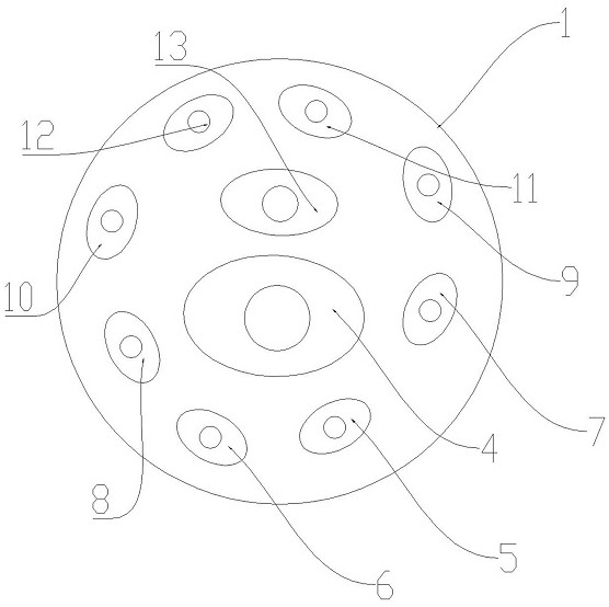 Auxiliary hand disc and combined hand disc