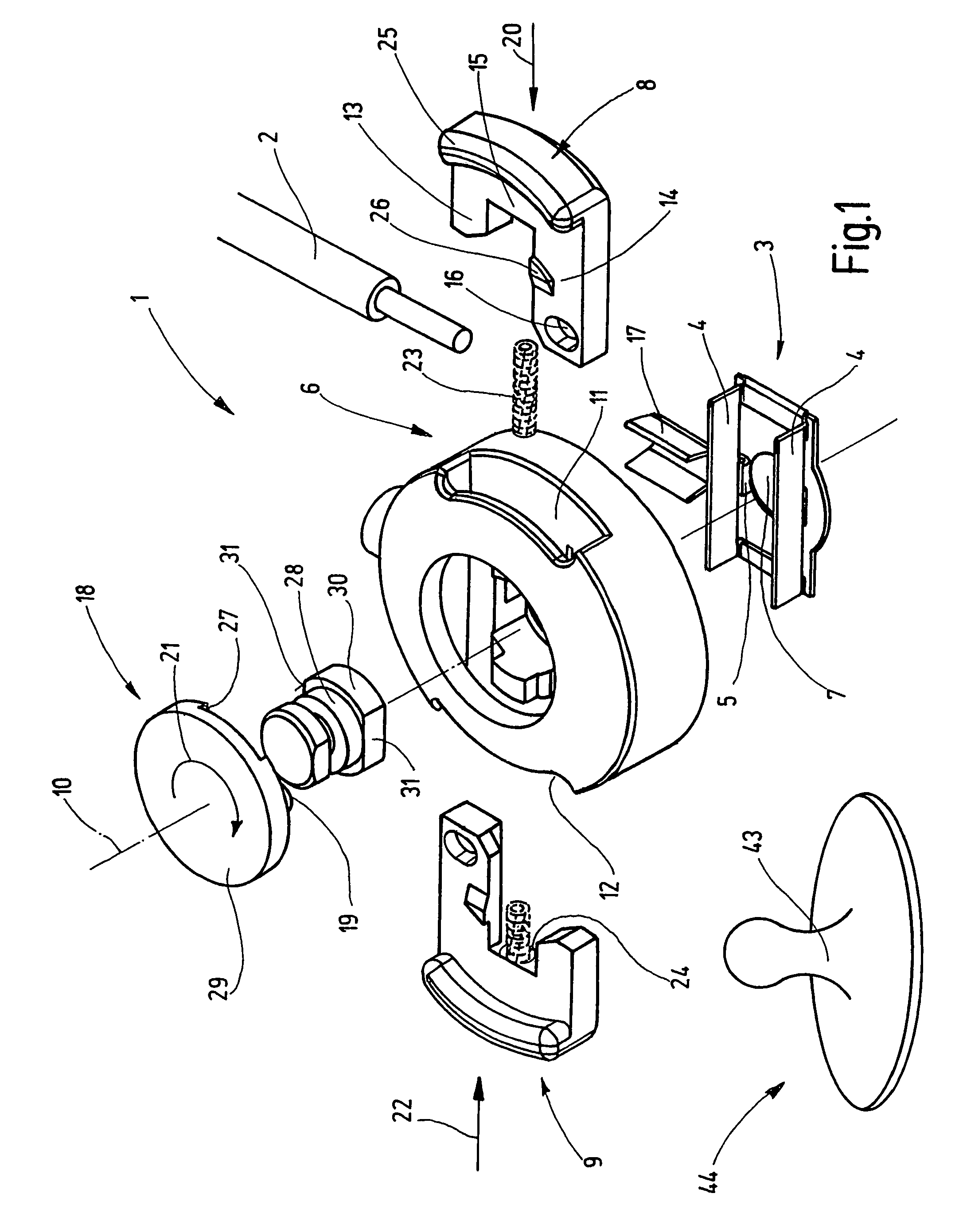 Electrical device connecting a line to an electrode
