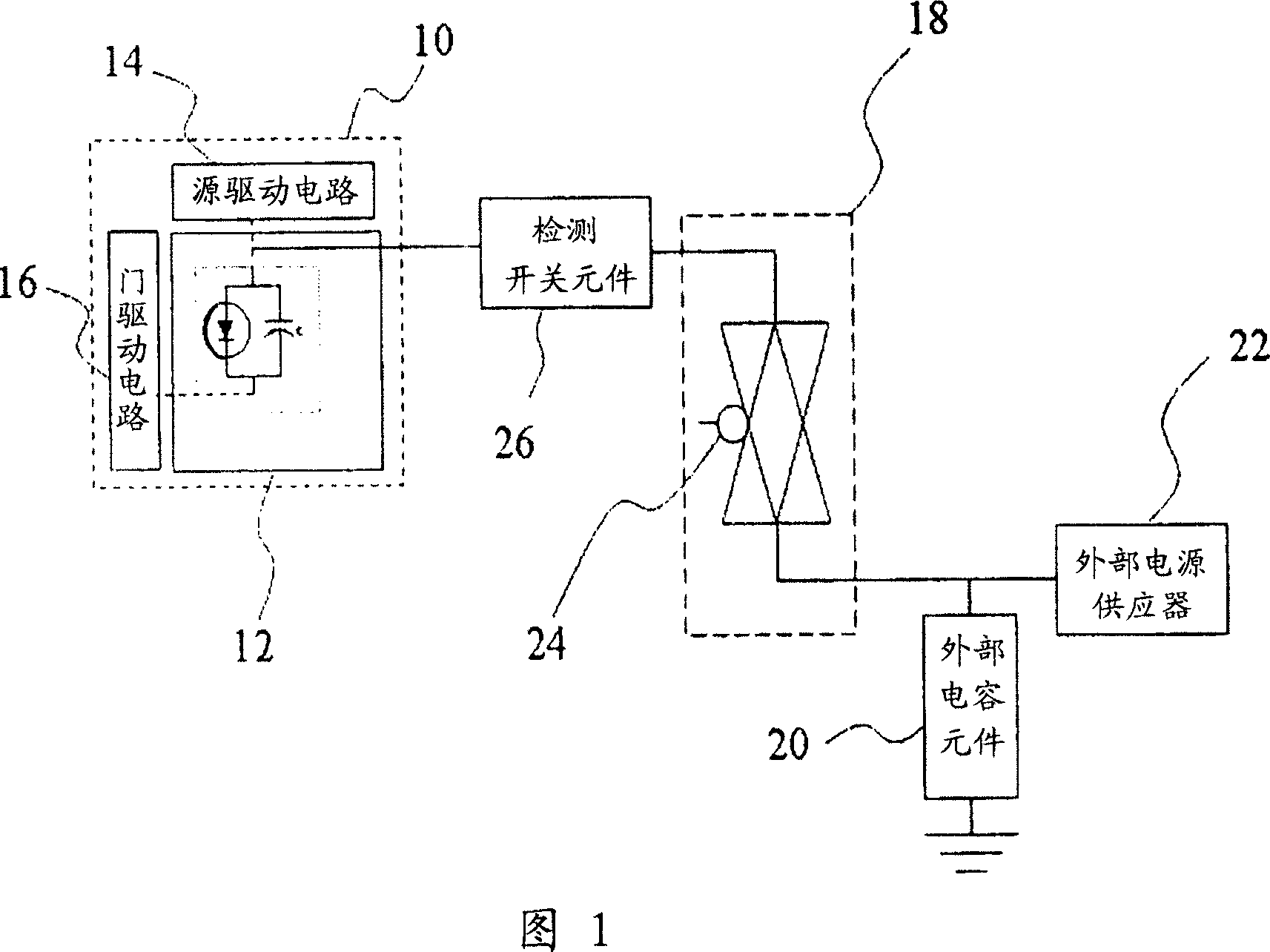 Electric charge recovery circulating circuit of display equipment