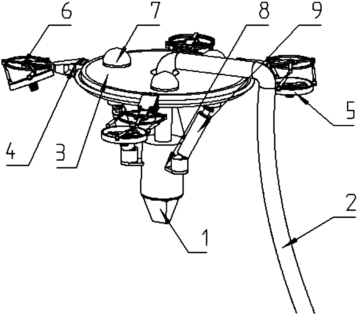 UAV (unmanned aerial vehicle) type three-dimensional architecture printer