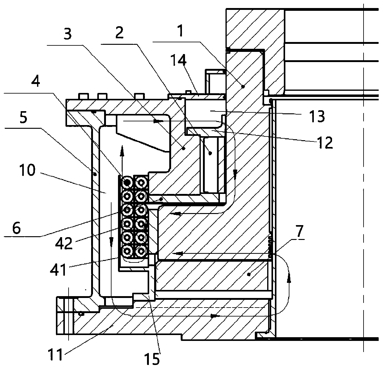 Oil way structure of sliding bearing
