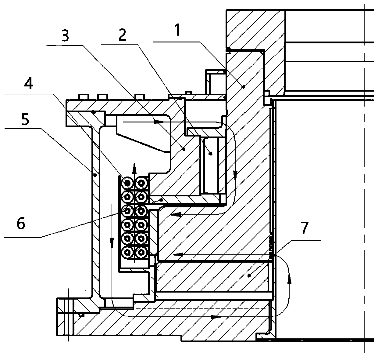 Oil way structure of sliding bearing