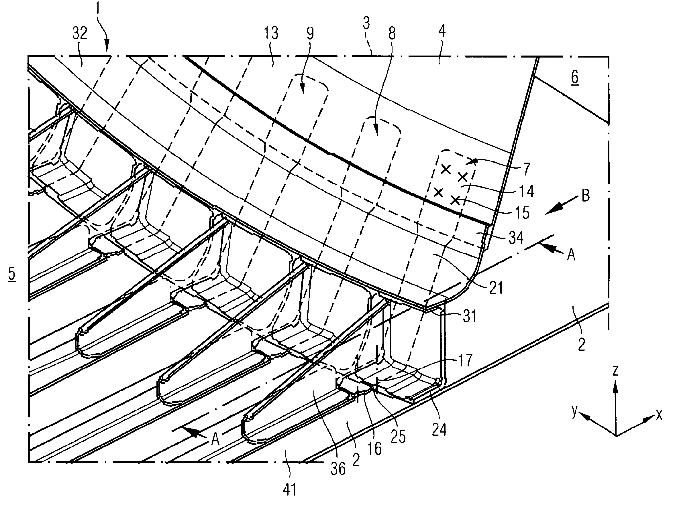 Structure, especially a fuselage structure of an aircraft or a spacecraft