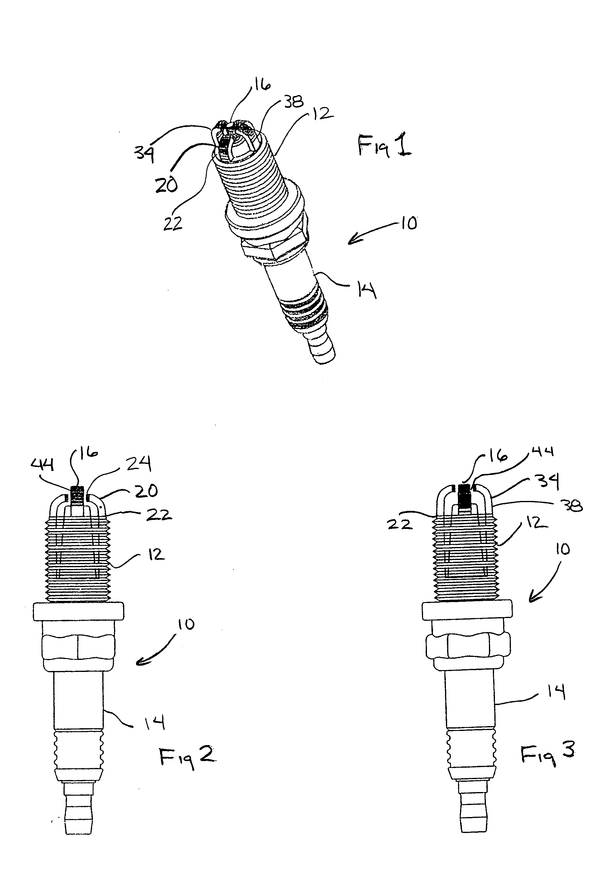 Spark plug having a reference electrode and an elongated electrode