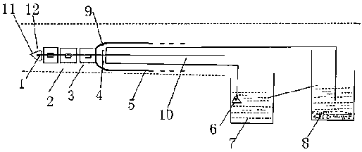 Foundation-pit-free pilot-tunnel-free self-balancing pipeline excavation method and device