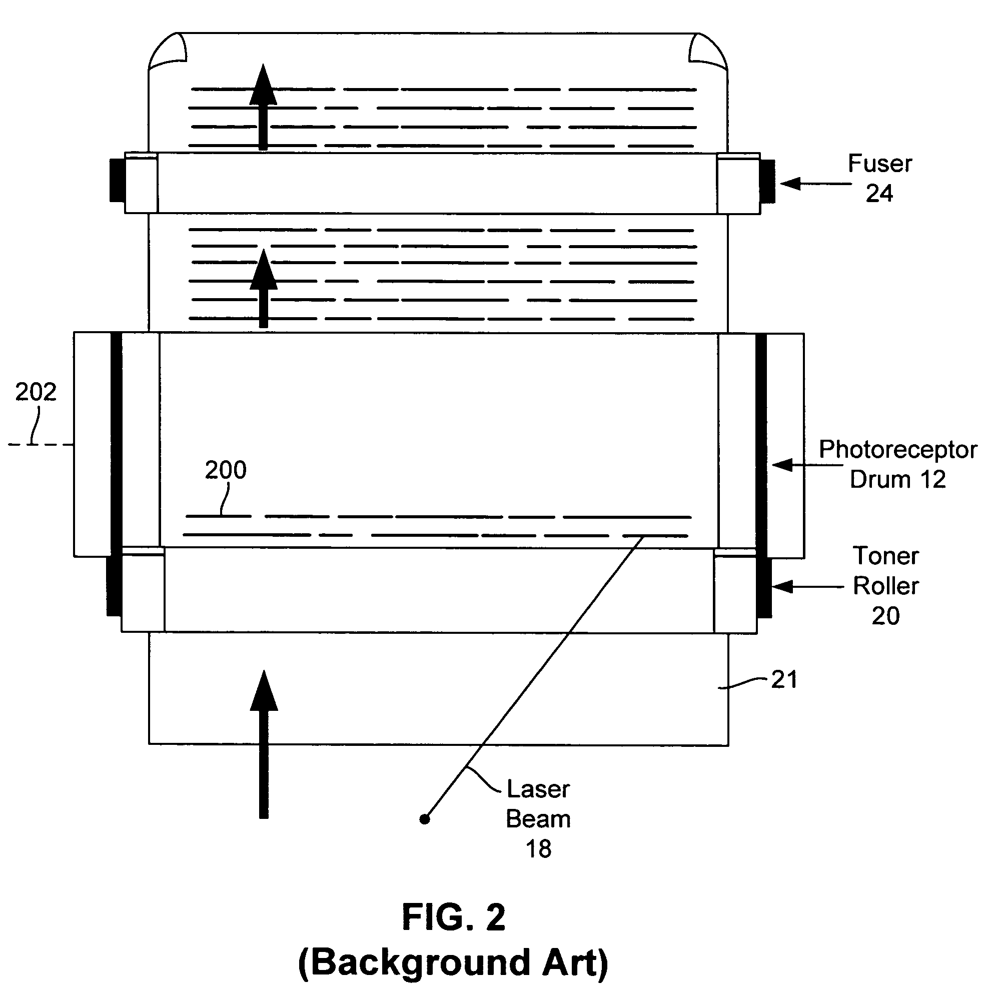 Laser printer with reduced banding artifacts