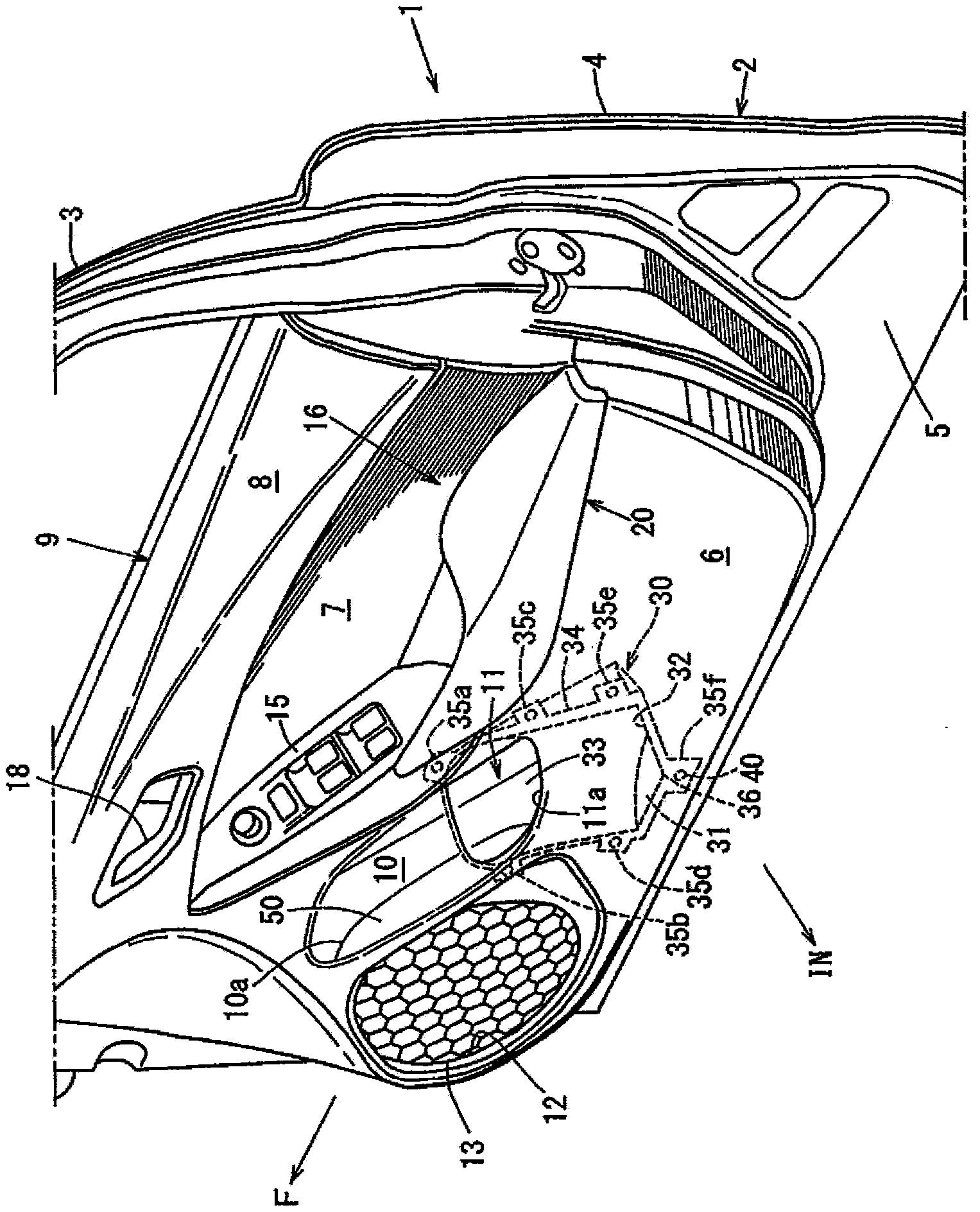 Door trim structure of automotive vehicle