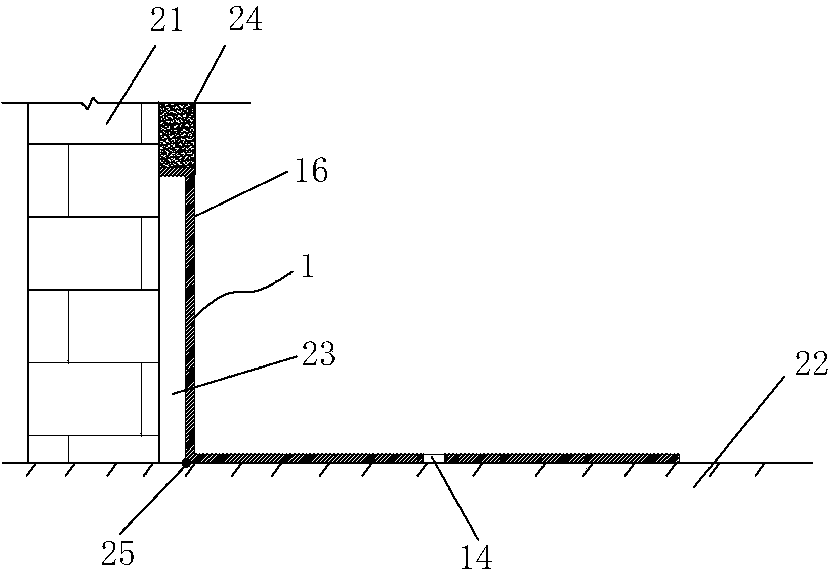 Construction ruler and construction method for recycling mortar and calibrating plaster layer construction datum