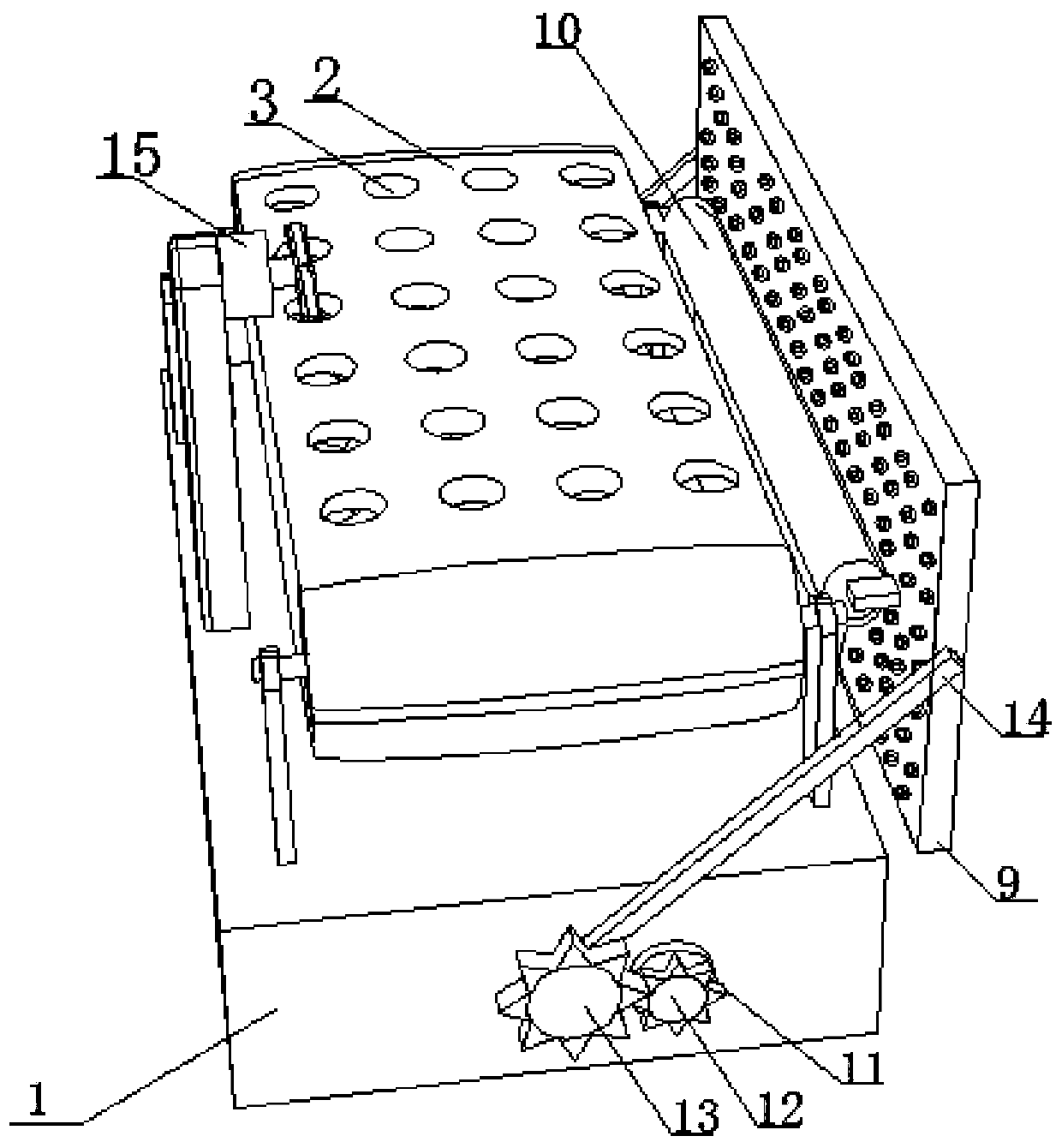 A processing device for drying agricultural fruits
