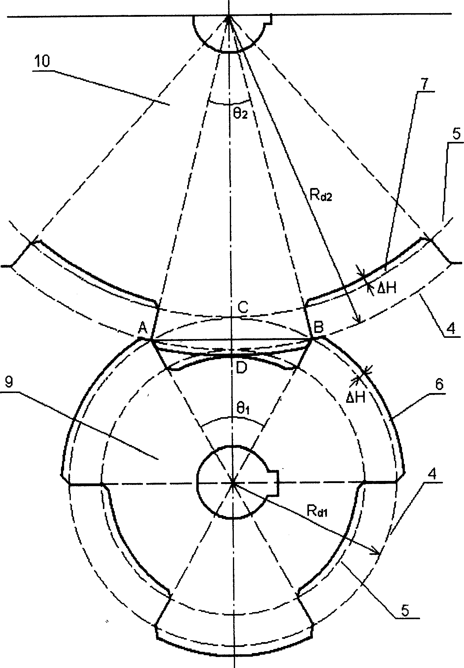 Superposition gear wheel with wide tooth form