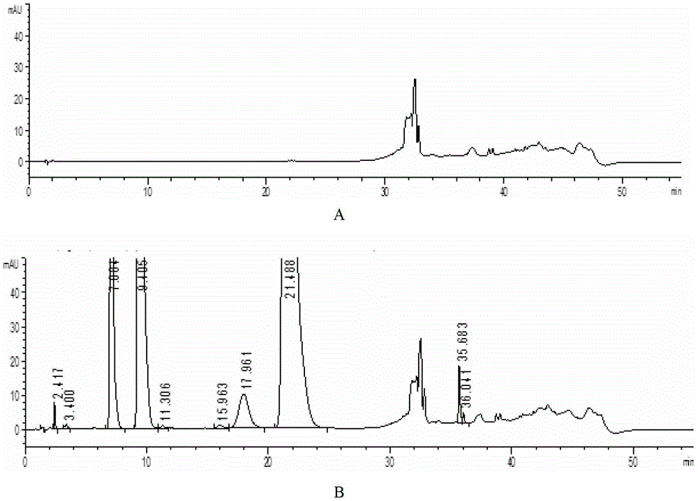 Detection method of related substances in compound ammonium barbiturate injection