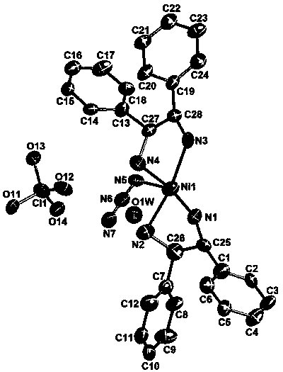 (R, R)-1,2-diphenylethylenediamine nickel azide complex and preparation method thereof