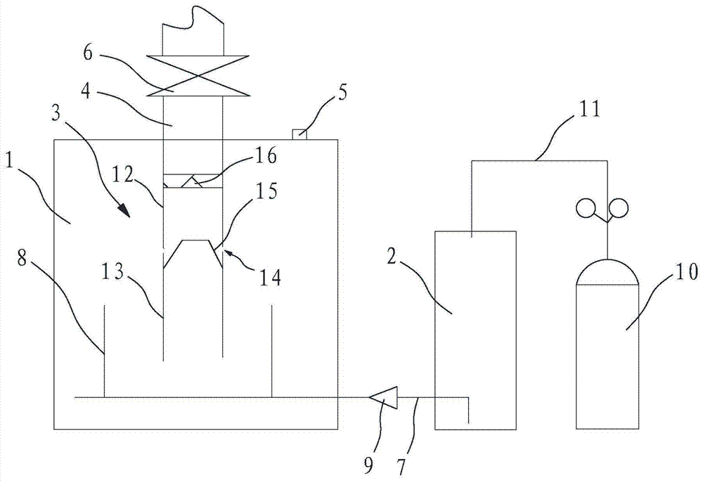 Bulk-flow built-in non-premixed compressed air foam extinguishing apparatus