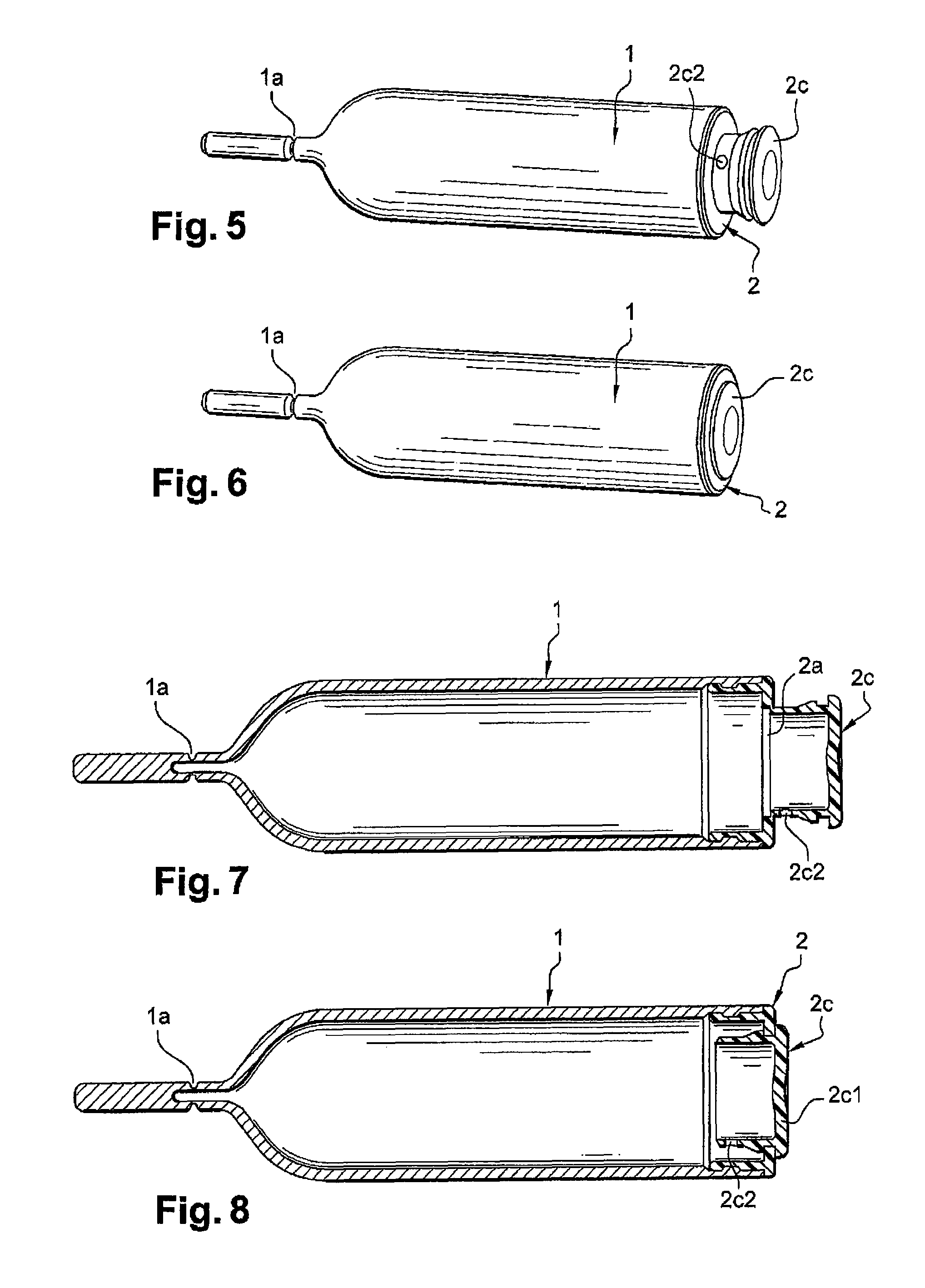 Vial for receiving a predefined dose of a liquid
