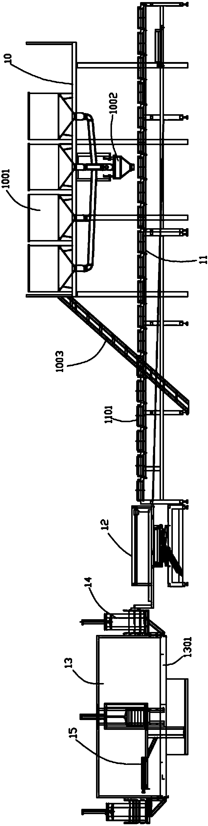 Automatic-pressing production equipment for bittern bean curd and pressing method