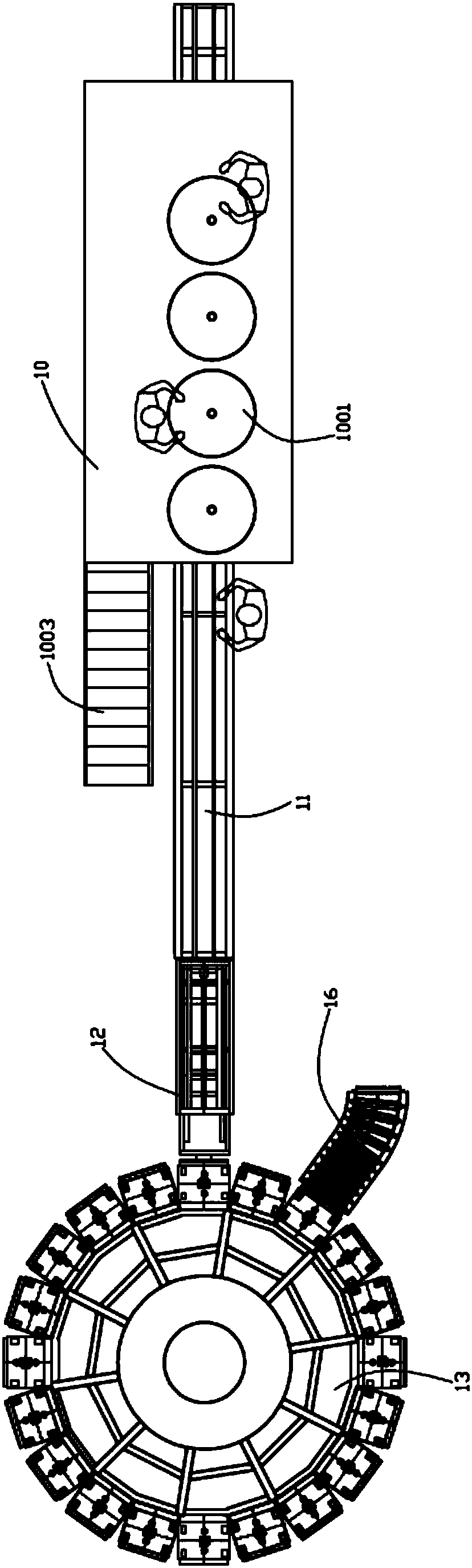 Automatic-pressing production equipment for bittern bean curd and pressing method