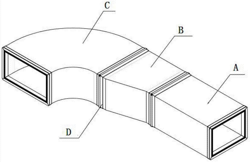 A color steel plate composite air duct