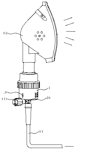 Device of driving liquid to be nebulized by gas
