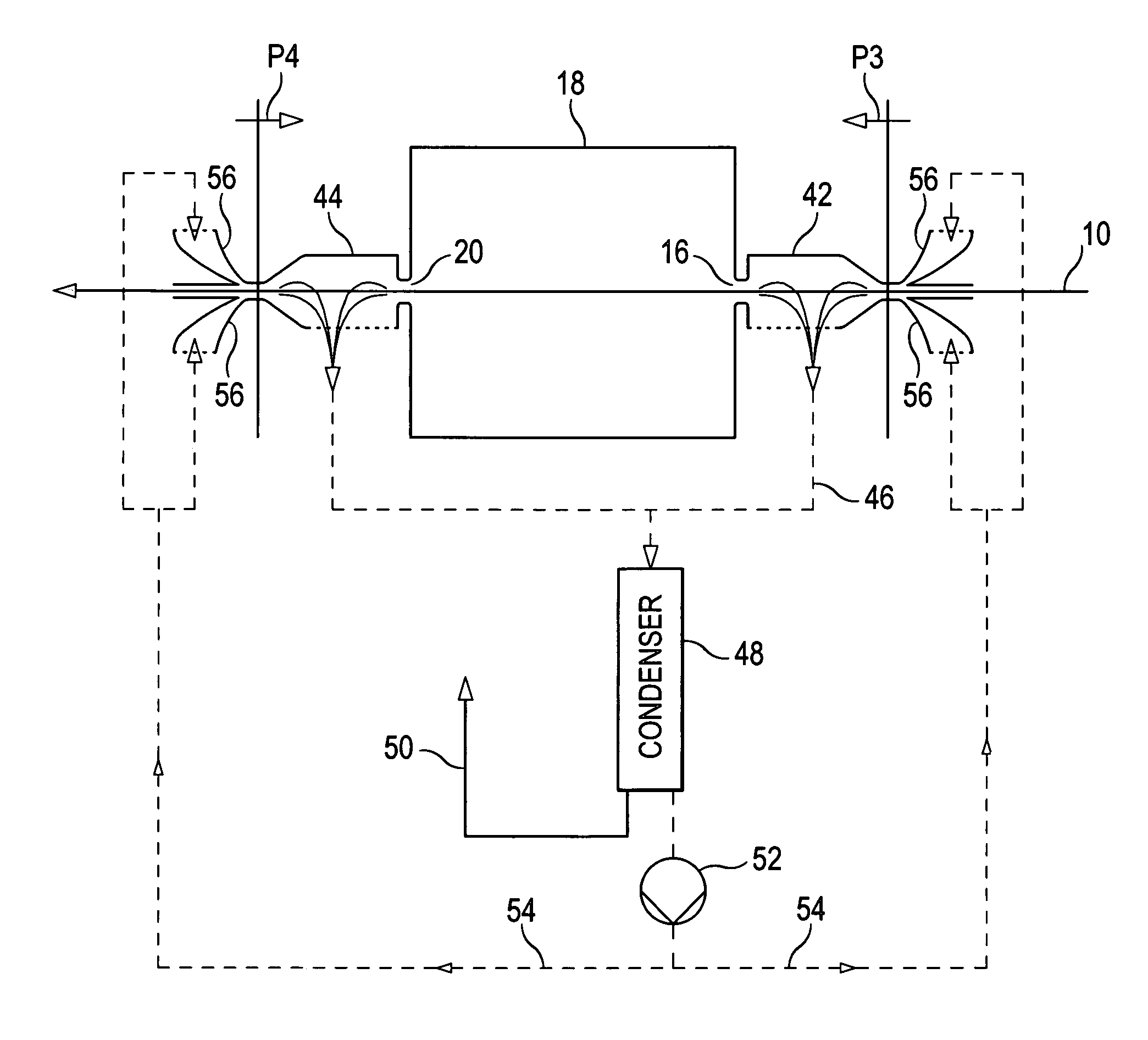 Device and method for fixing a toner image by solvent vapor while reducing the solvent drag-out