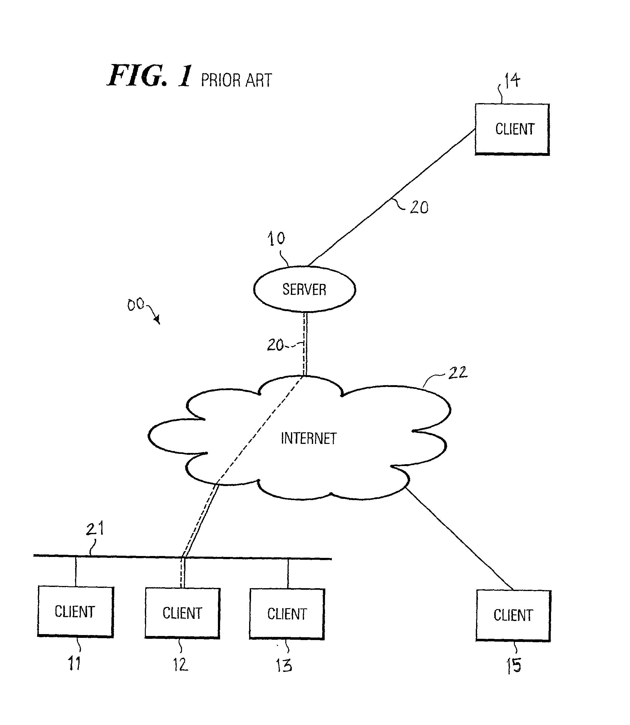 Method and apparatus for providing a client by a server with an instruction data set in a predetermined format in response to a content data request message by a client