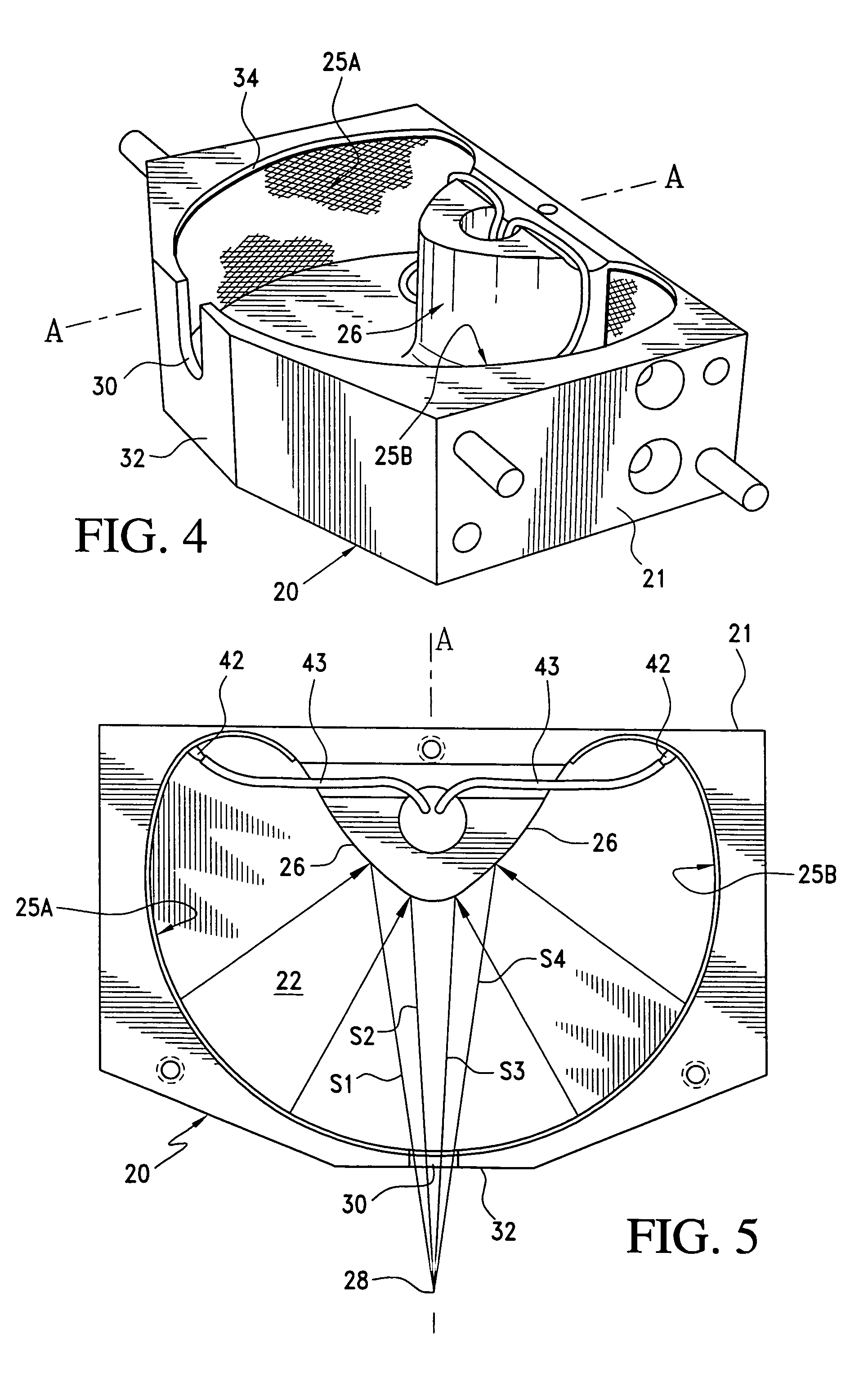 Transducers for focusing sonic energy in transmitting and receiving device