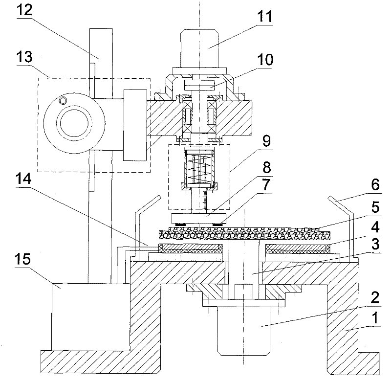Diamond surface chemical mechanical combined machining method and device thereof
