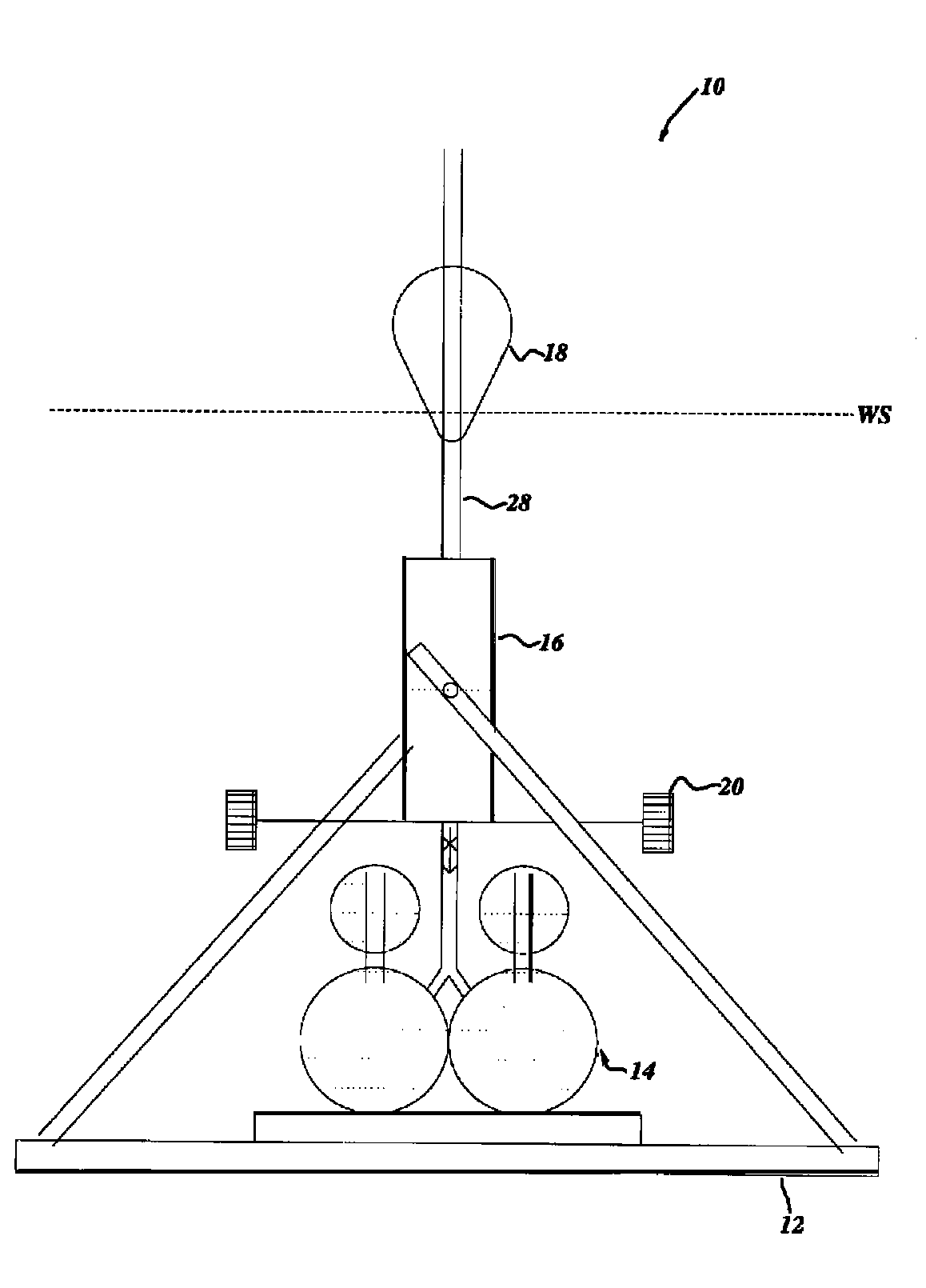 Wave transduce having variable energy piston assembly