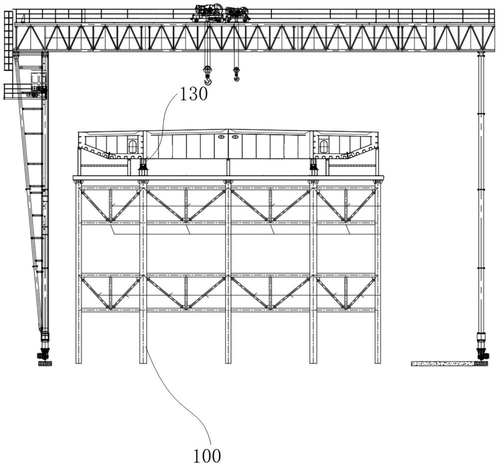 Full-section incremental launching comprehensive construction method for UHPC steel-concrete composite beam