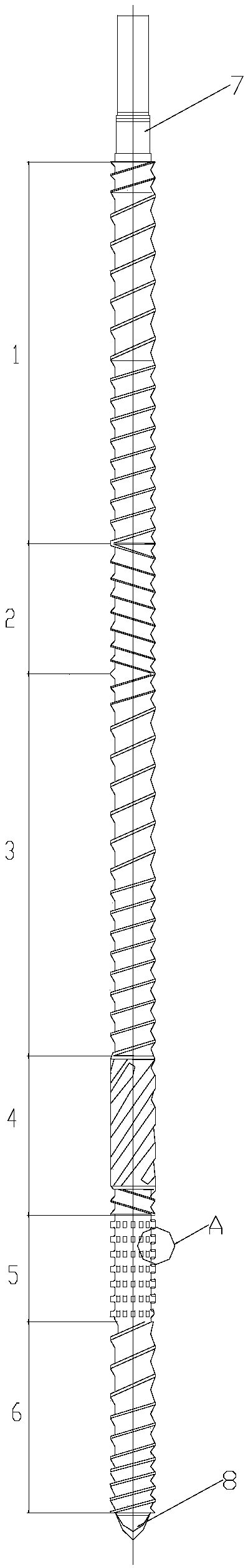 Preparation method of chemically-crosslinking-foamed polyethylene material, and screw rod