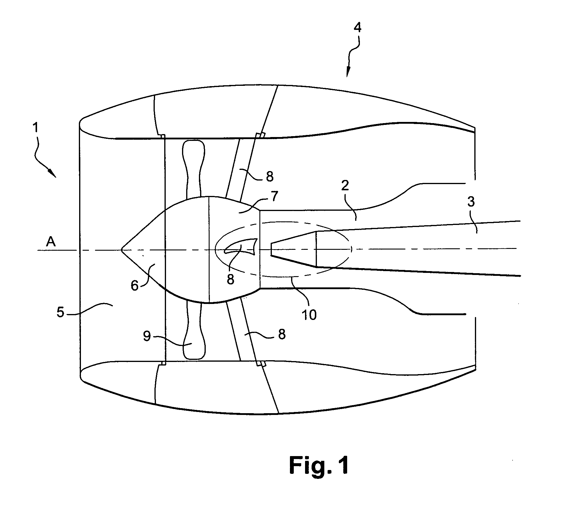 Turbojet engine for aircraft, propulsion unit comprising such a turbojet engine and aircraft comprising such a propulsion unit