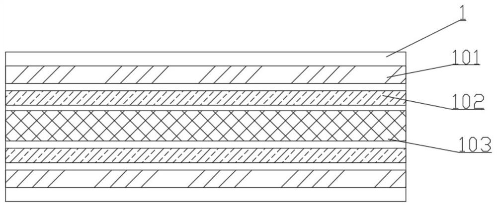 Composite bulletproof flashboard adopting multiple layers of UD and manufacturing device