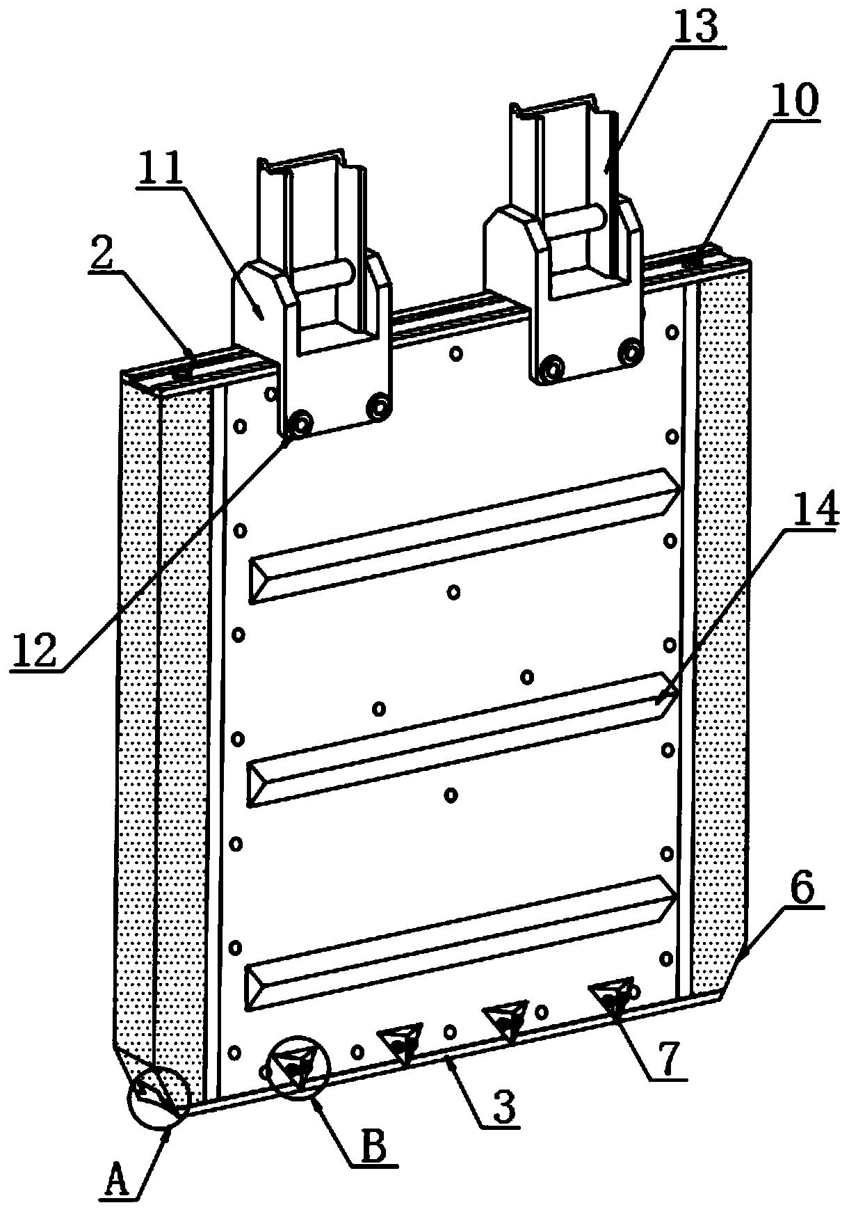 Anti-silting structure of plate brake