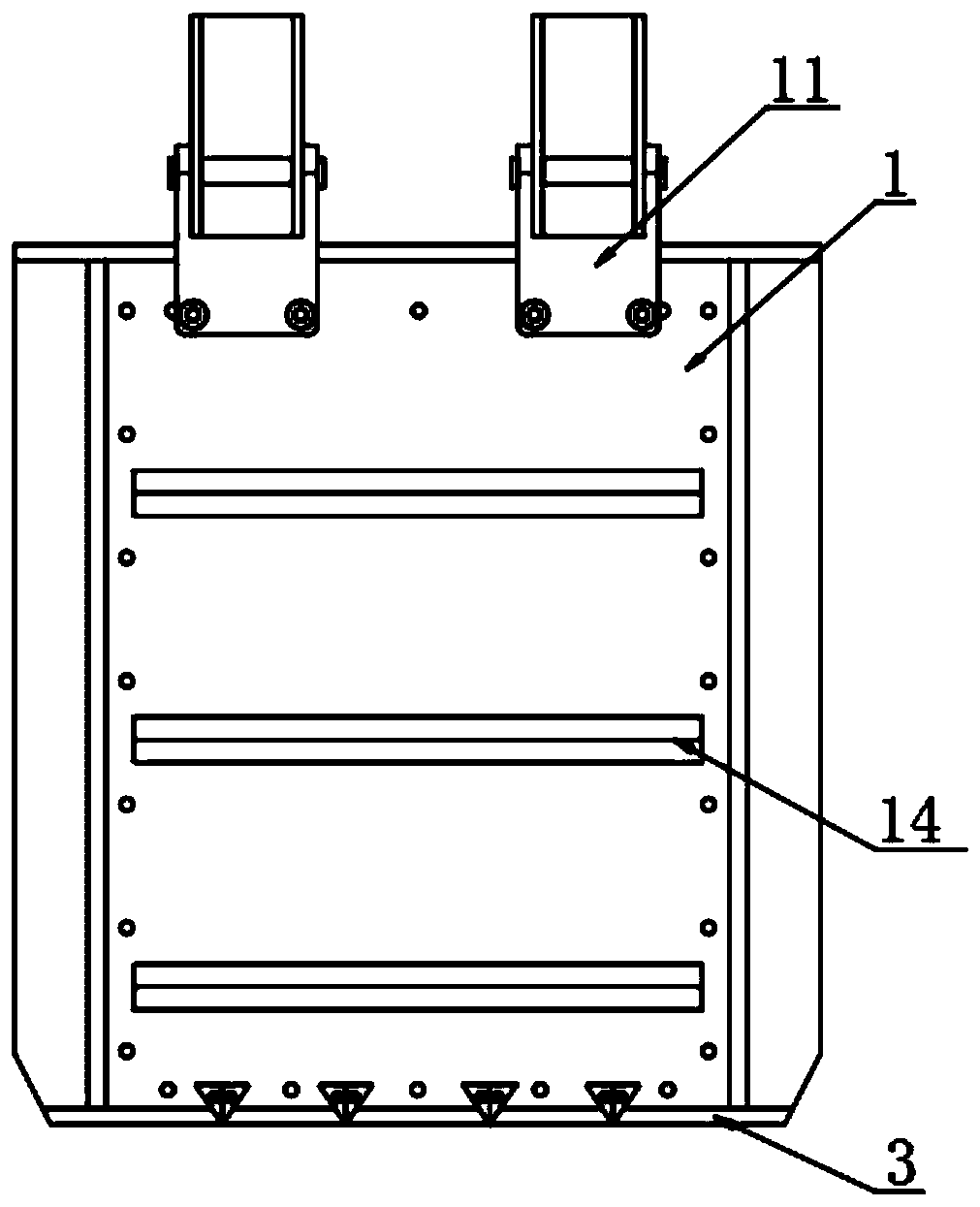 Anti-silting structure of plate brake