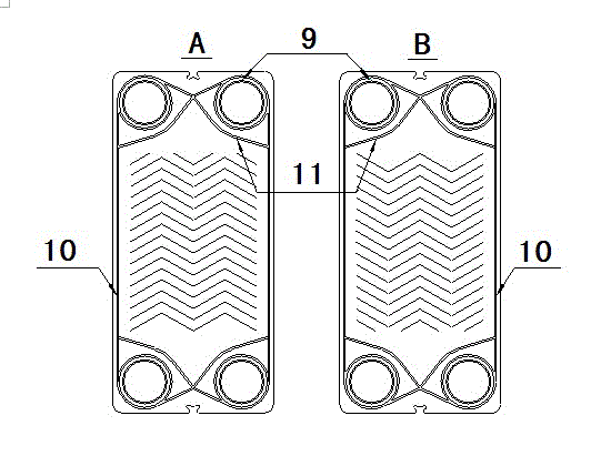 Semi-welded plate heat exchanger