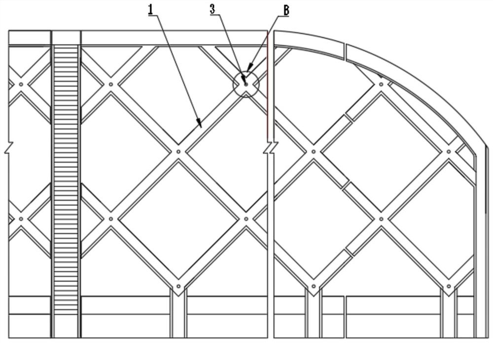 Construction method of pre-stressed anchor cable frame beam structure