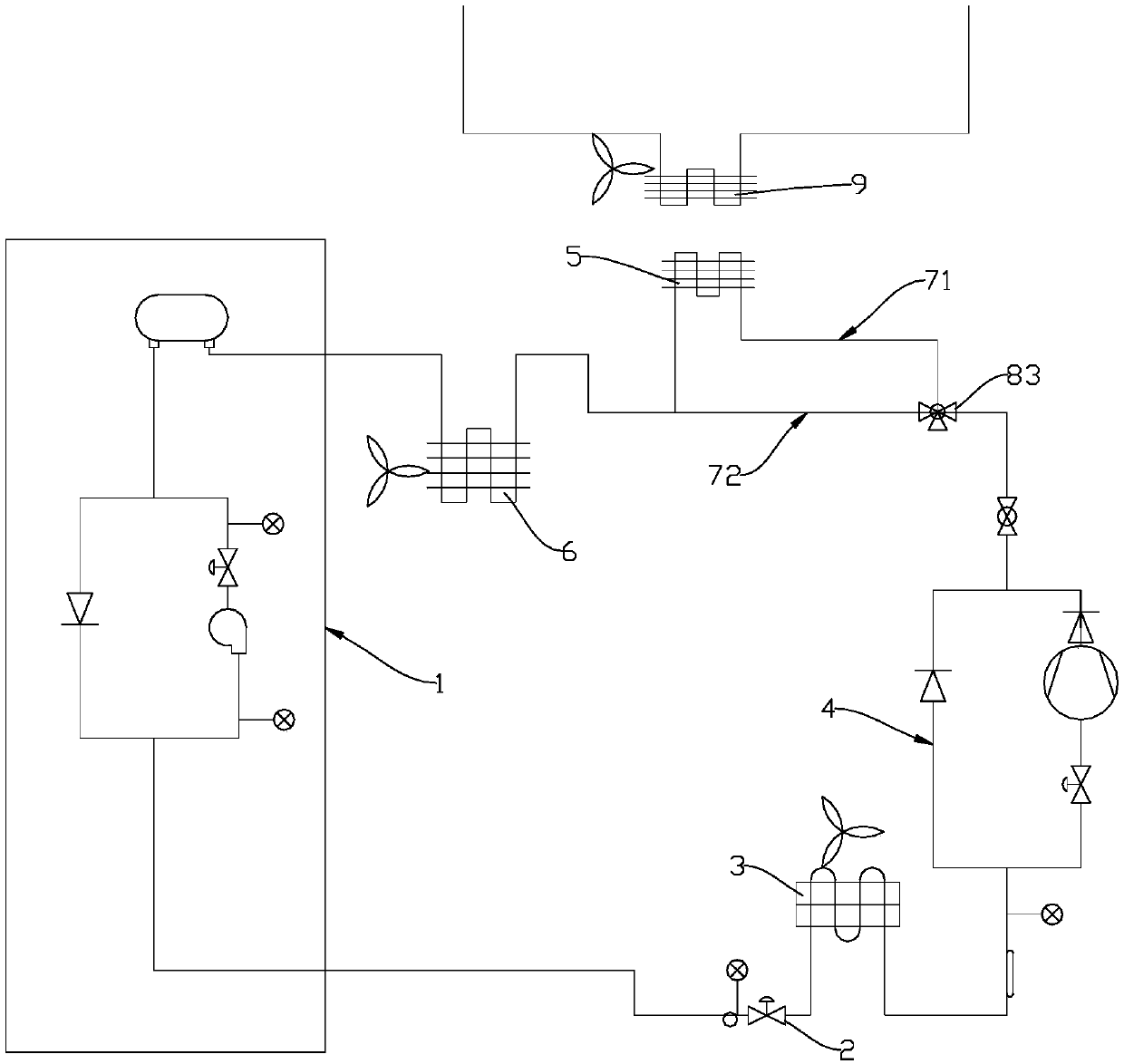 Machine room air conditioner heat recovery system and control method thereof