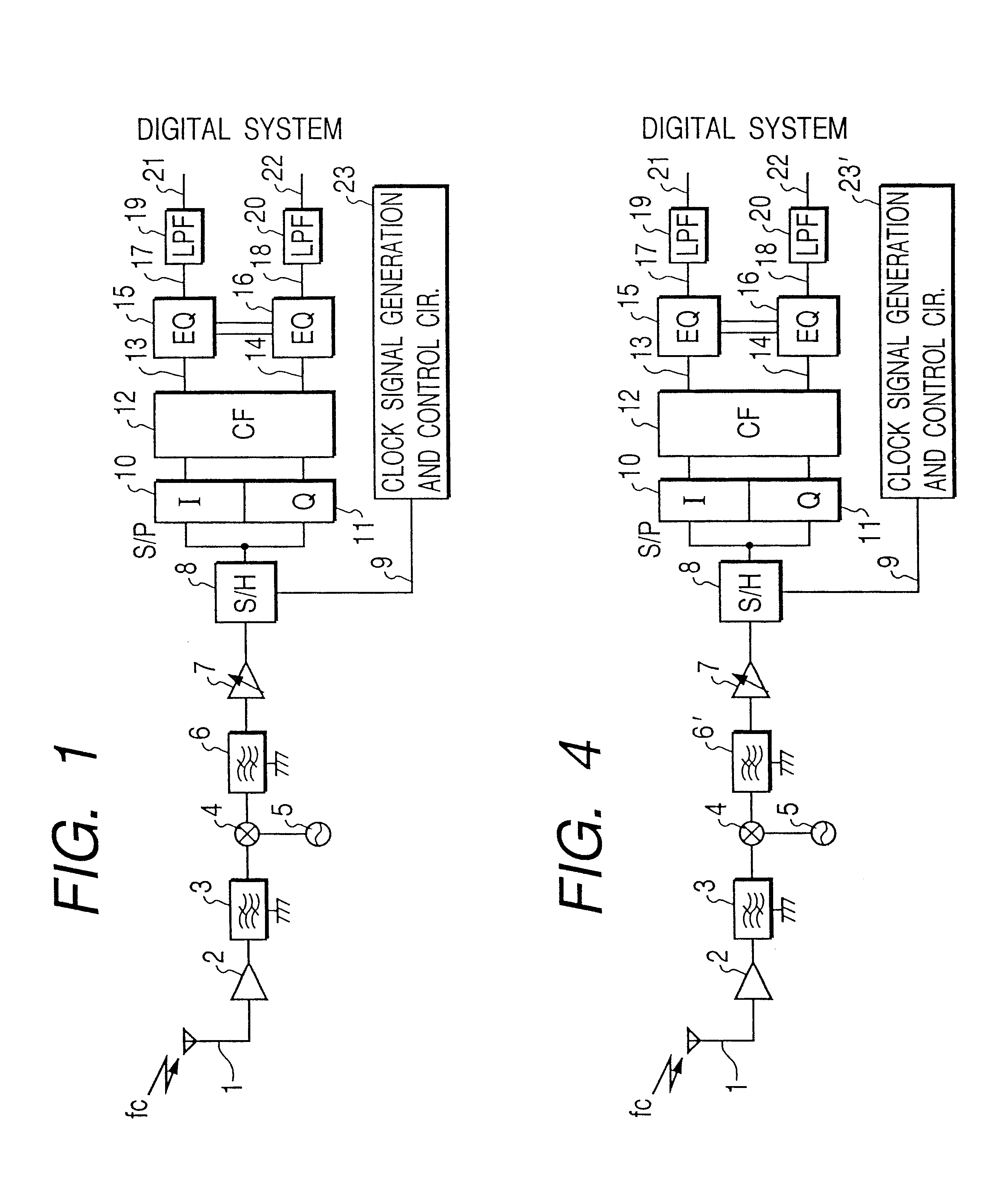Radio receiving apparatus for receiving communication signals of different bandwidths