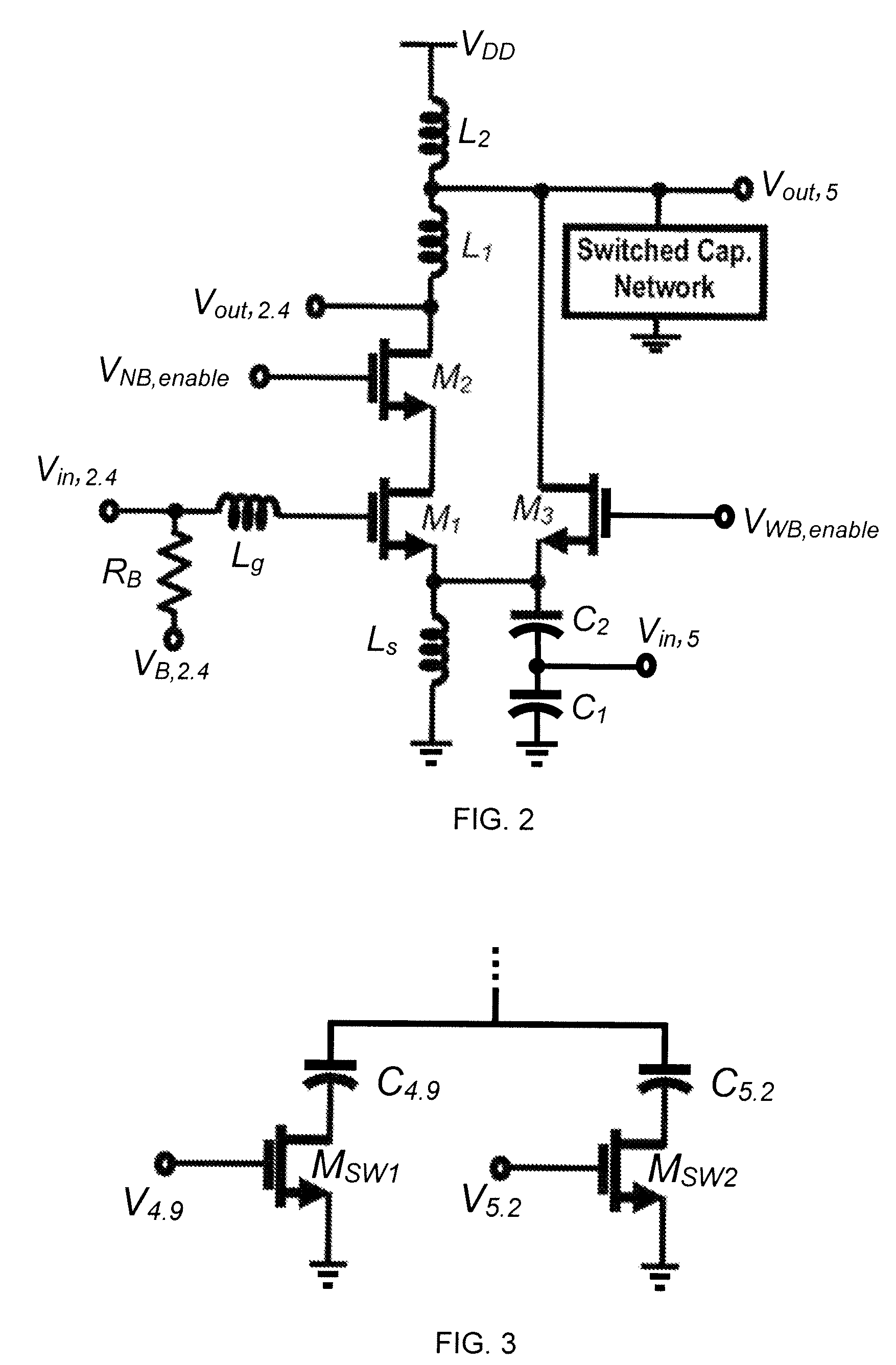 Multi-band, inductor re-use low noise amplifier