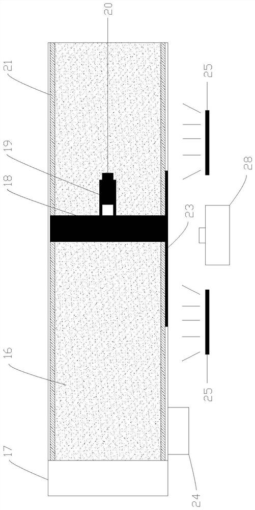 Impact rolling test device and method for simulating coarse-grained soil foundation in original stress state