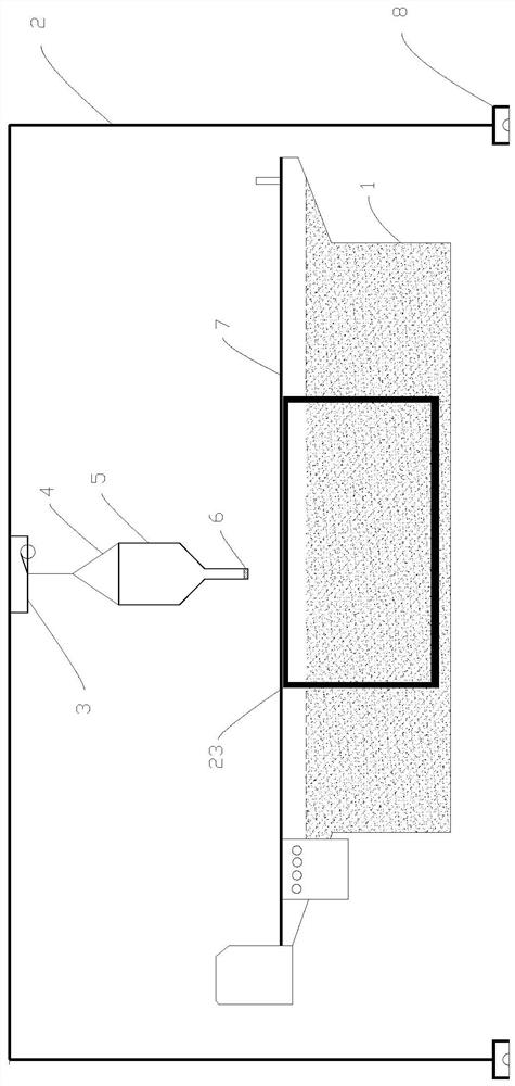 Impact rolling test device and method for simulating coarse-grained soil foundation in original stress state