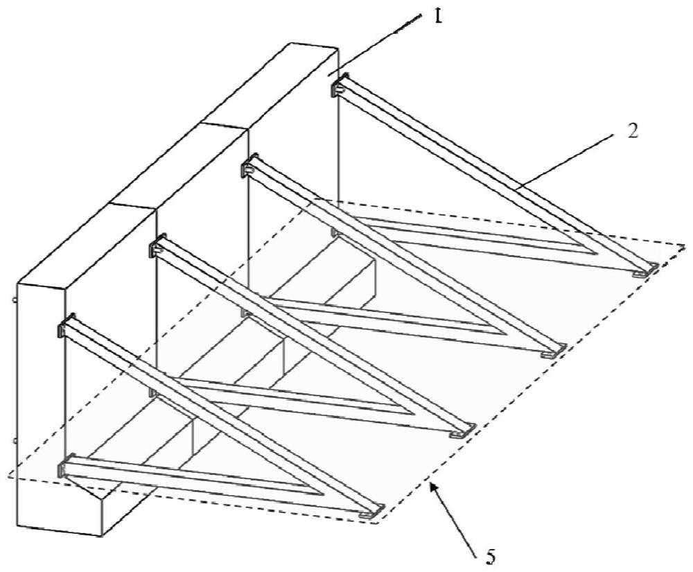 Collision test wall and prefabrication and installation method thereof