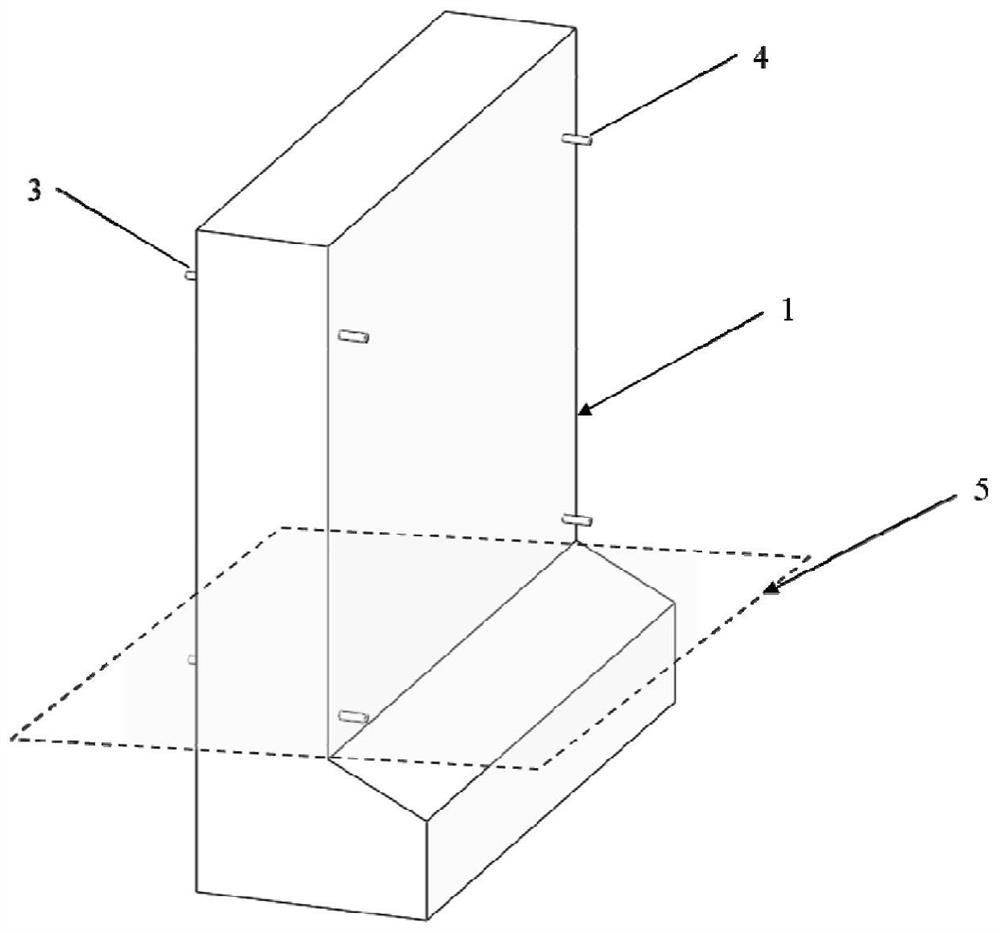 Collision test wall and prefabrication and installation method thereof