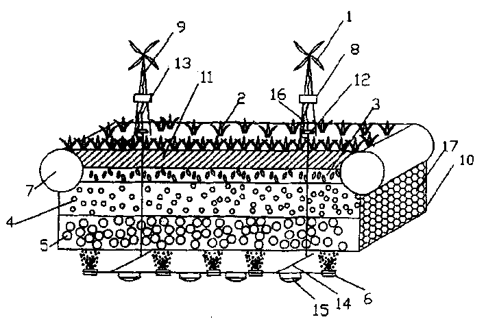 Floating bed equipment for cleaning sewage