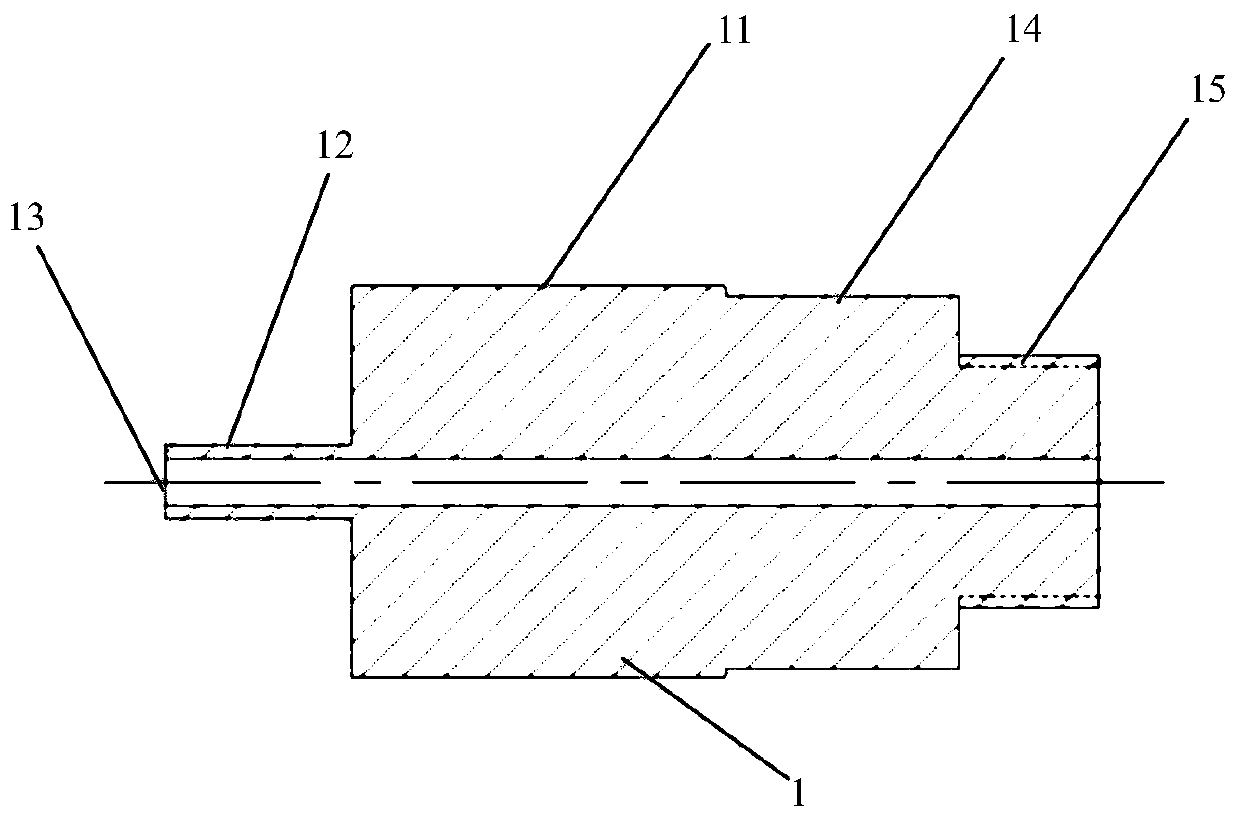 Air cannon test device and test method for accurately striking inner position of narrow space