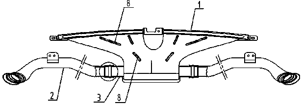 Defogging and defrosting device for locomotive front windshield glass