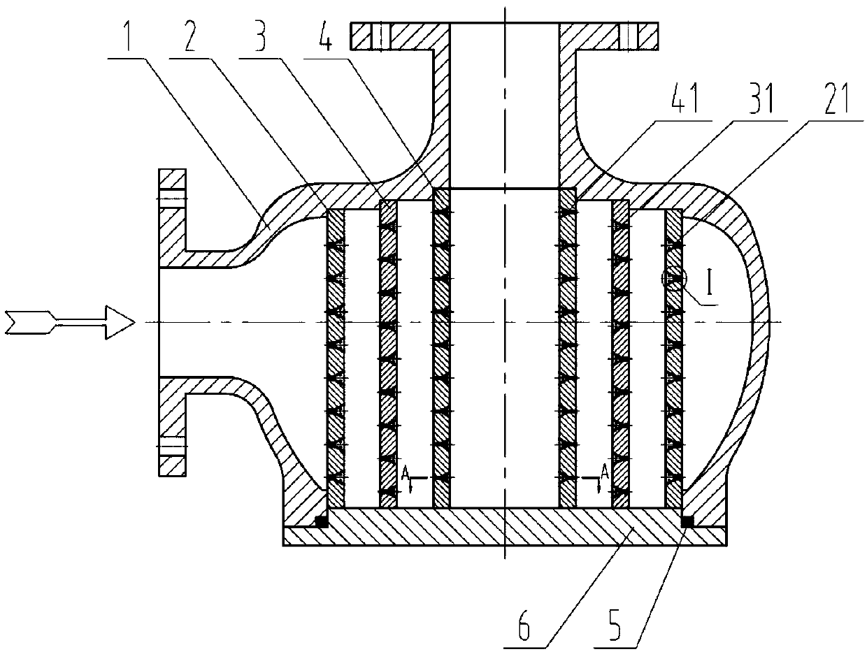 Angular multi-stage cavitation generator