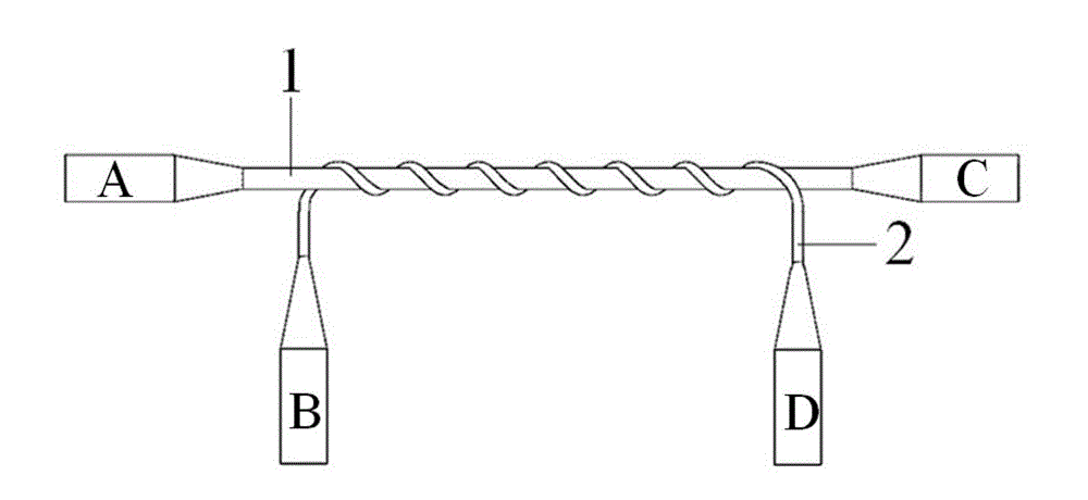 Structural long-period optical fiber grating